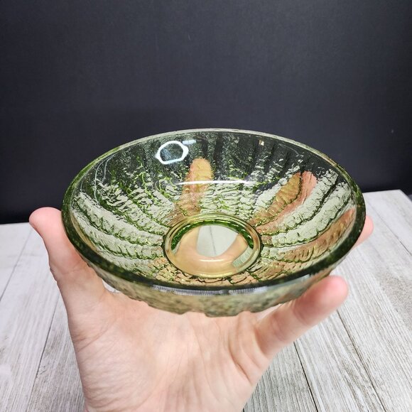 Vintage Anchor Hocking Soreno Avocado Green Glass Cereal Bowl 6 inches - Picture 4 of 6